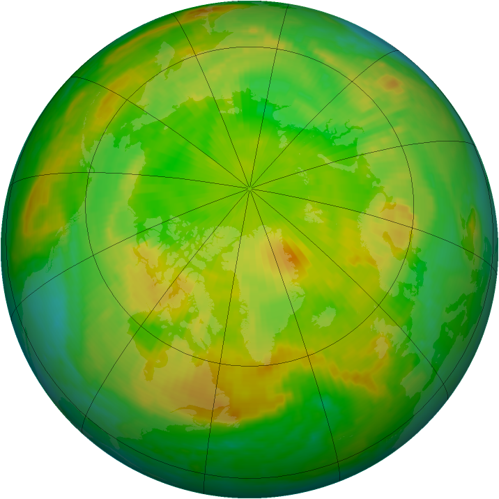Arctic ozone map for 04 June 2000
